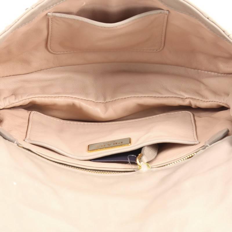 Prada Resin Chain Gaufre Flap Bag Leather Medium 2