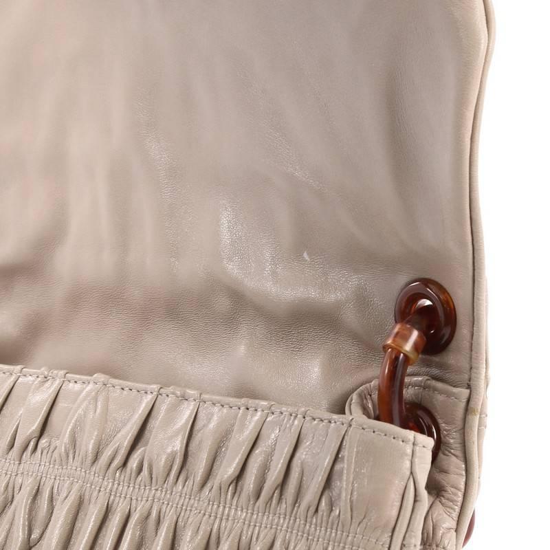 Women's Prada Resin Chain Gaufre Flap Bag Leather Medium
