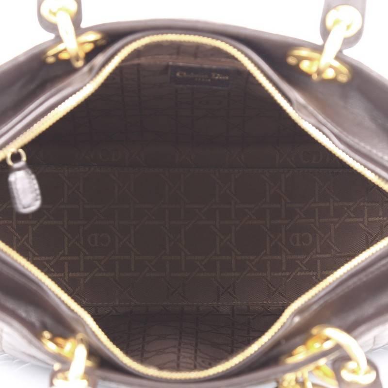 Christian Dior Lady Dior Handbag Cannage Quilt Lambskin Large 1