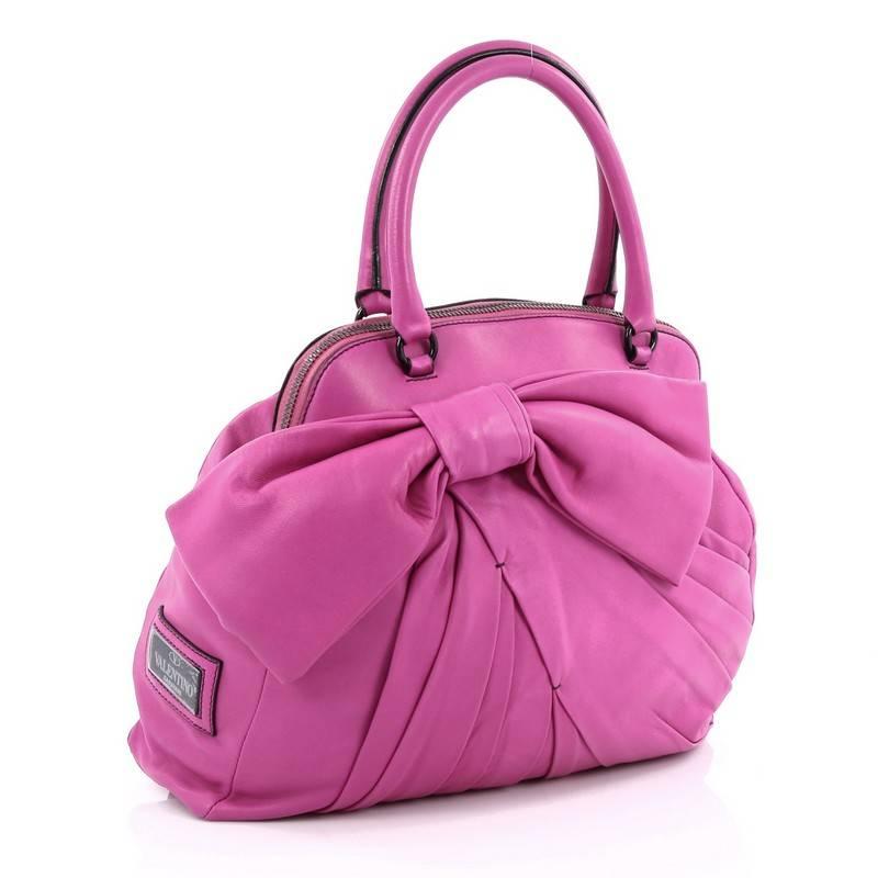 Pink Valentino Bow Bondage Bag Nappa Leather
