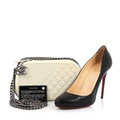 Chanel Coco Boy Camera Bag Quilted Leather Small