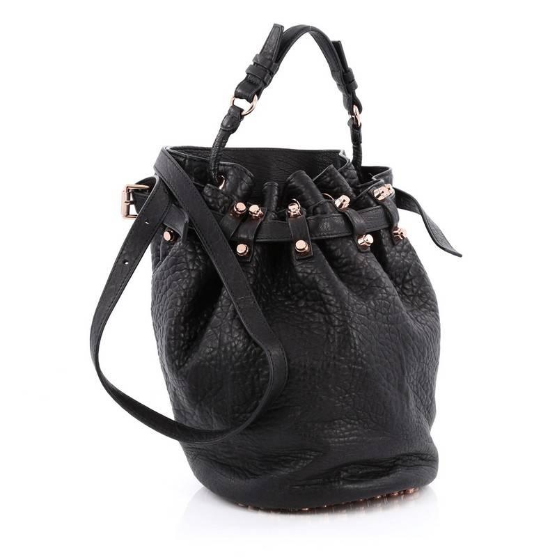 Black Alexander Wang Diego Bucket Bag Leather Large