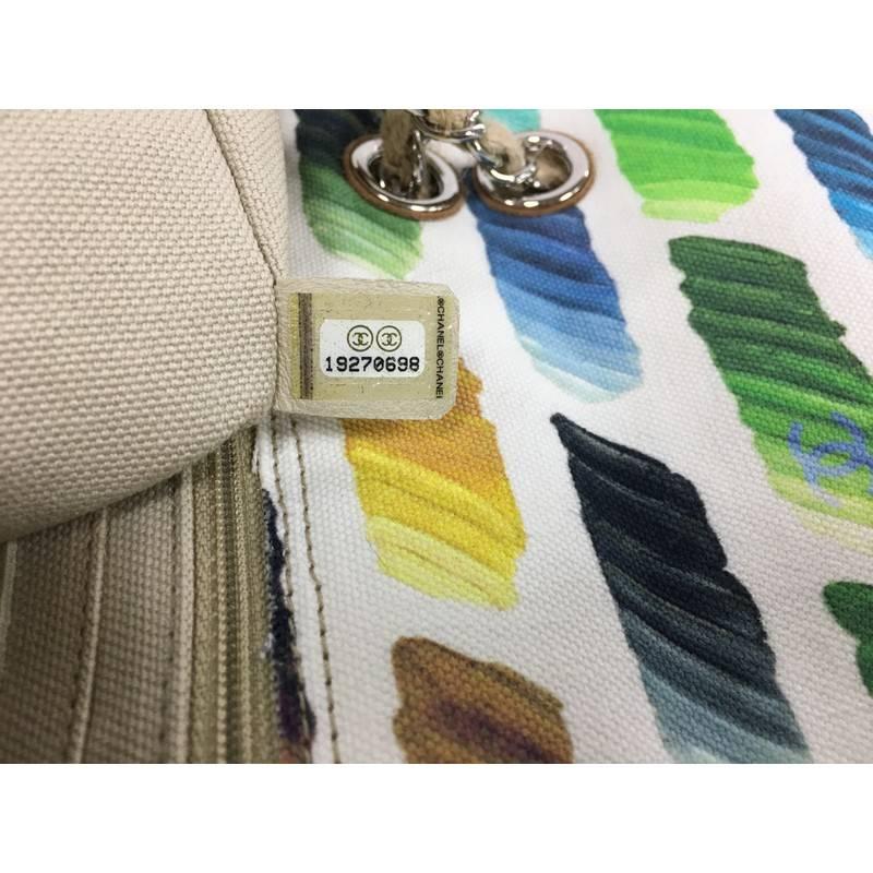 Chanel Watercolor Colorama Flap Bag Quilted Watercolor Canvas Medium In Good Condition In NY, NY