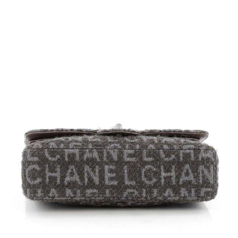 Women's or Men's Chanel Classic Double Flap Bag Printed Quilted Tweed Medium