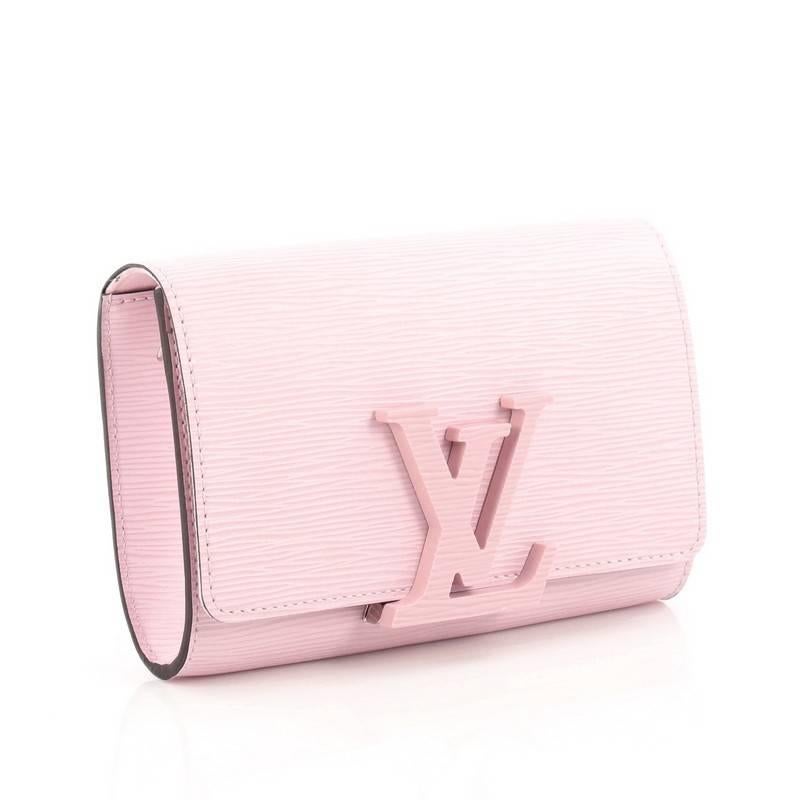 Pink  Louis Vuitton Louise Shoulder Bag Epi Leather PM