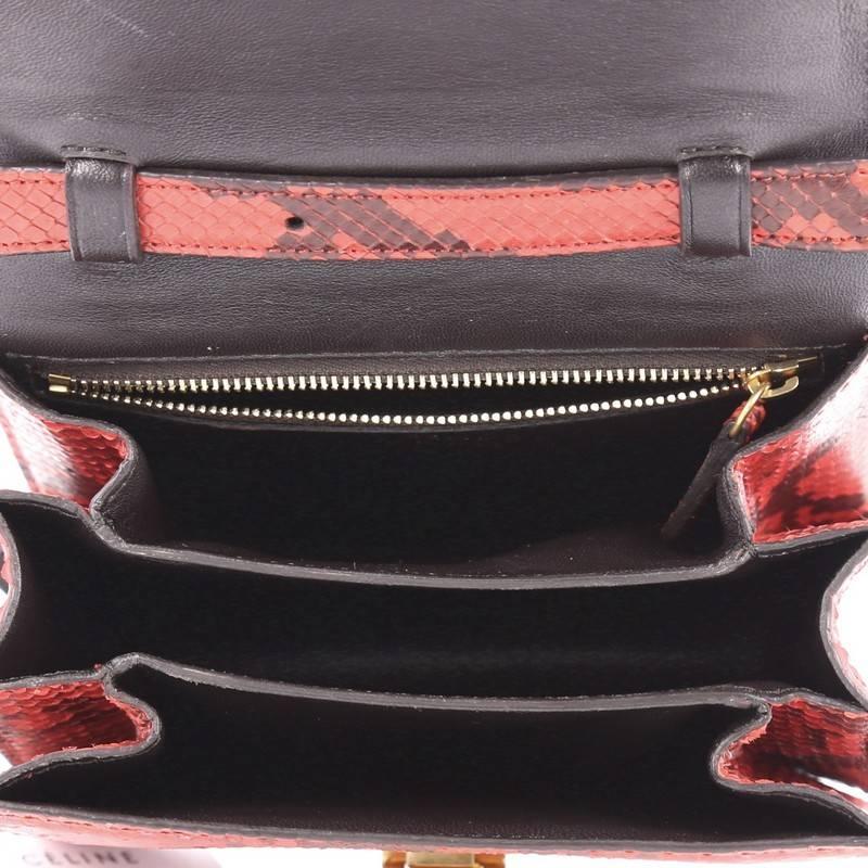 Brown Celine Box Bag Python Small