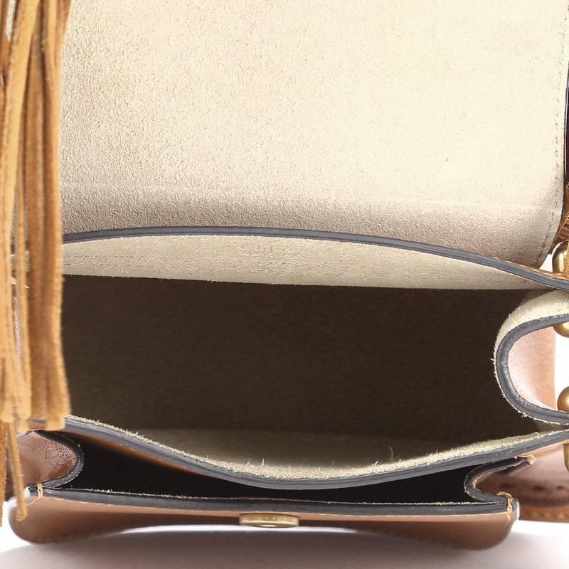 Brown Chloe Hudson Fringe Tassel Handbag Leather Mini