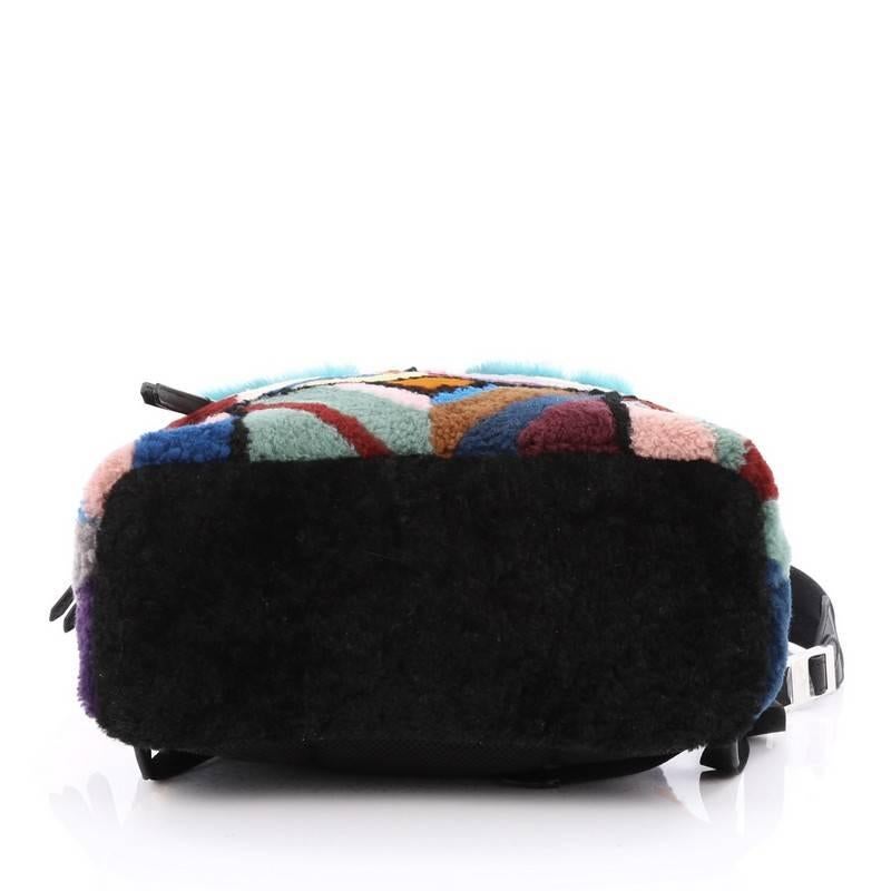 Women's Fendi Bugs Backpack Multicolor Shearling with Fur
