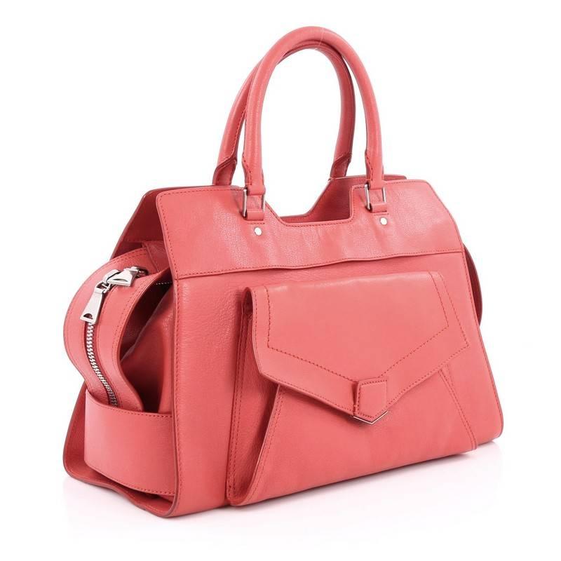 Pink Proenza Schouler PS13 Satchel Leather Small