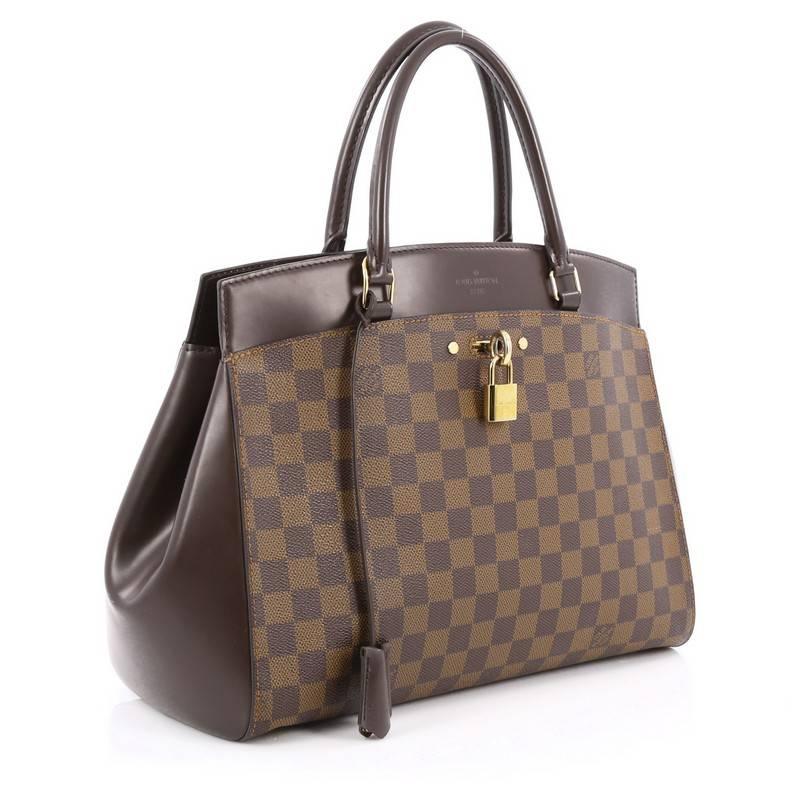 Brown Louis Vuitton Rivoli Handbag Damier MM