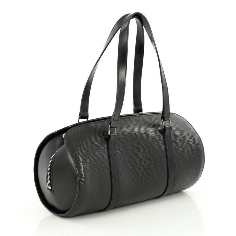 Black  Louis Vuitton Soufflot Handbag Epi Leather