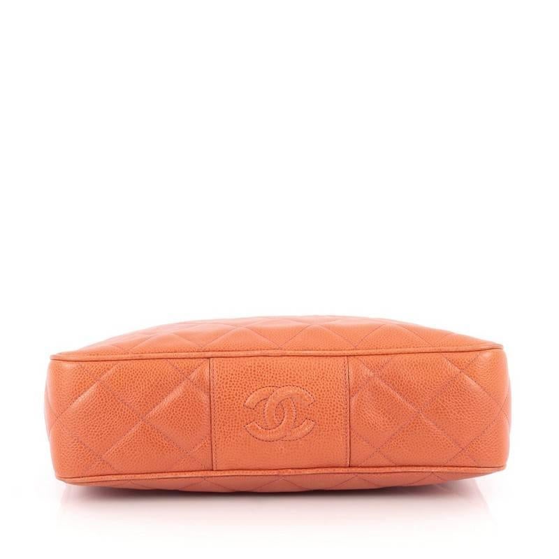chanel flat quilted camera bag