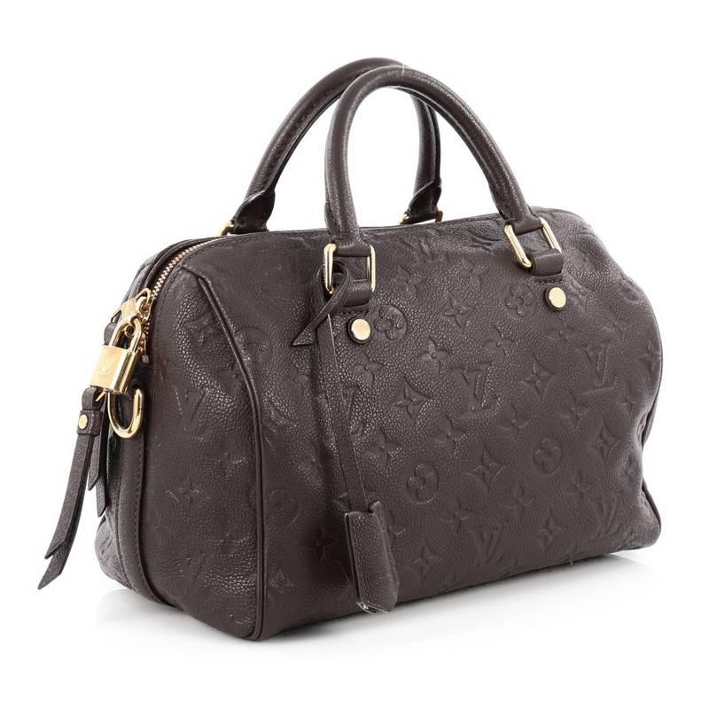 Black Louis Vuitton Speedy Bandouliere Bag Monogram Empreinte Leather 25