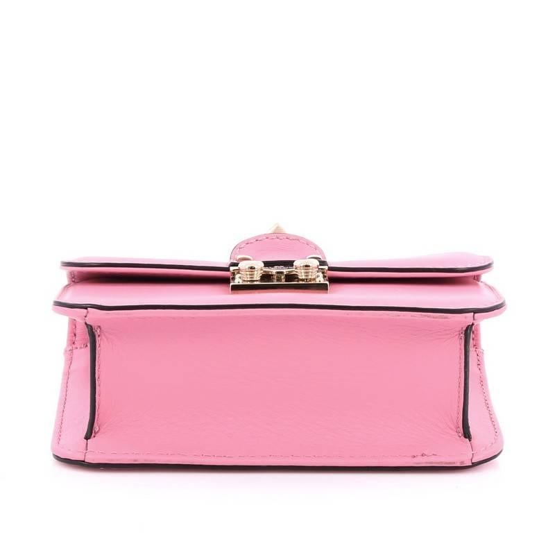 Women's or Men's Valentino Glam Lock Shoulder Bag Leather Mini