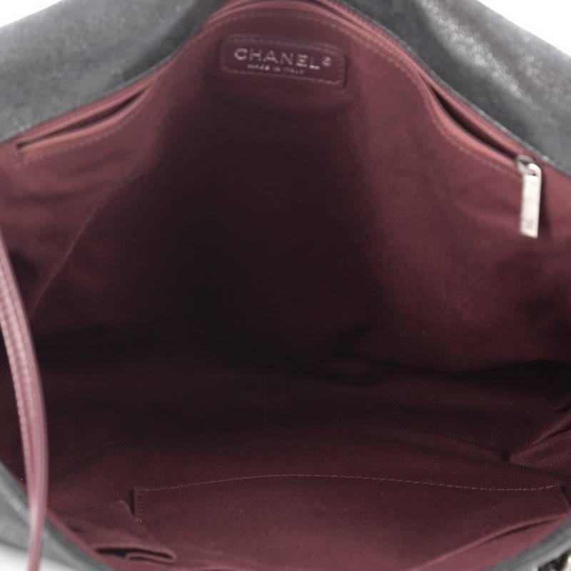 Black Chanel Boy Flap Bag Gentle Quilted Goatskin XL
