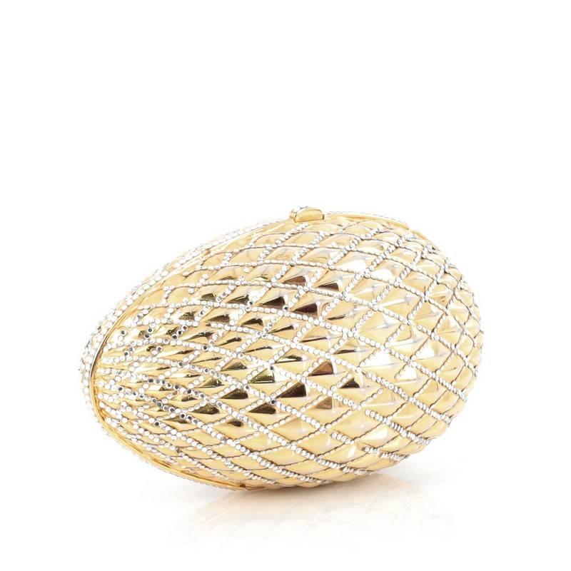 Women's or Men's Judith Leiber Egg Minaudiere Embellished Metal Small