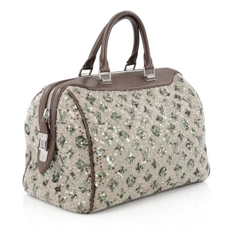 Gray Louis Vuitton Speedy Handbag Limited Edition Sunshine Express 30