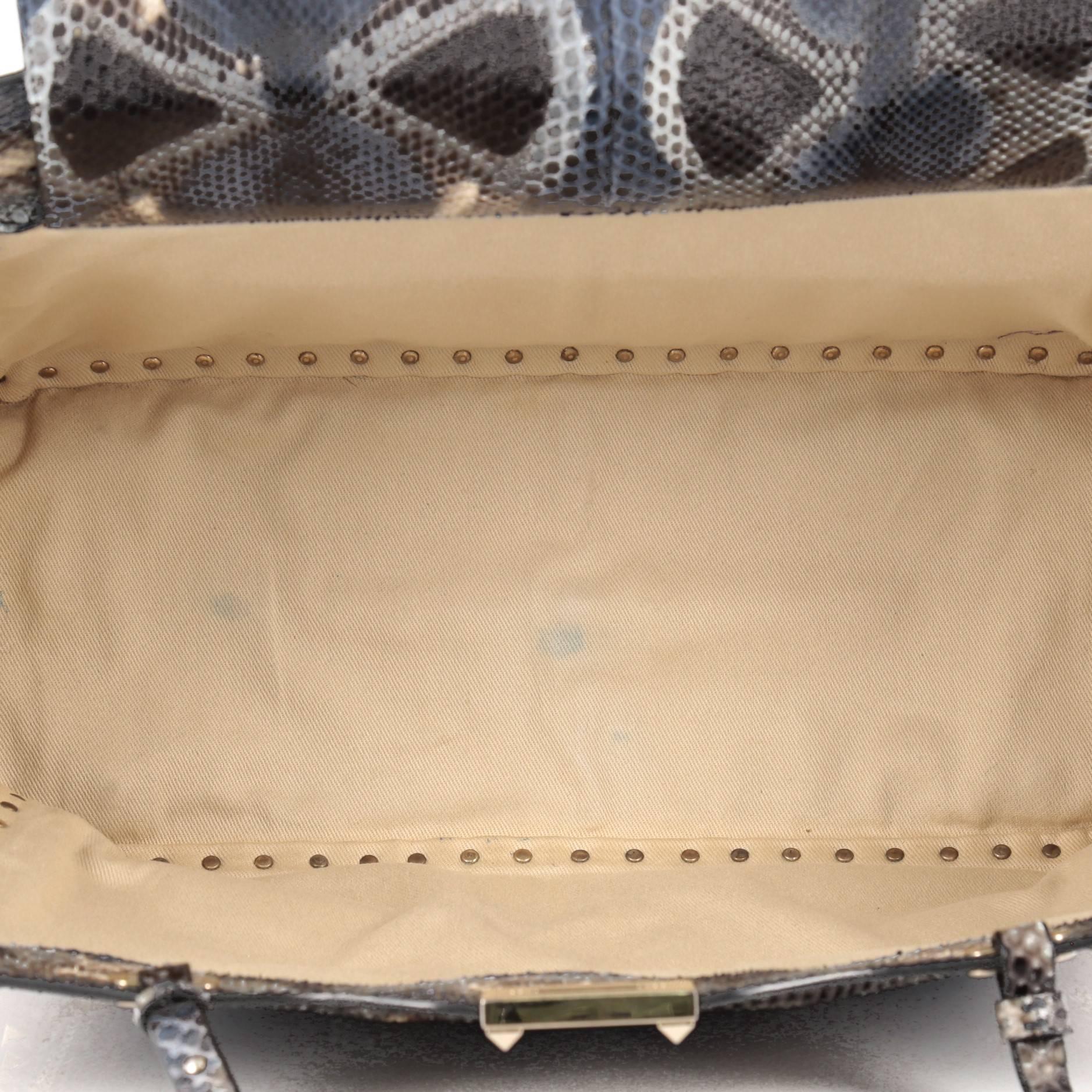 Valentino Rockstud Tote Python Large 1