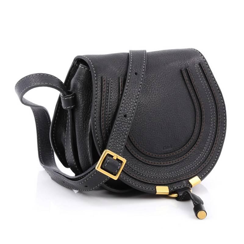 Black Chloe Marcie Crossbody Bag Leather Small