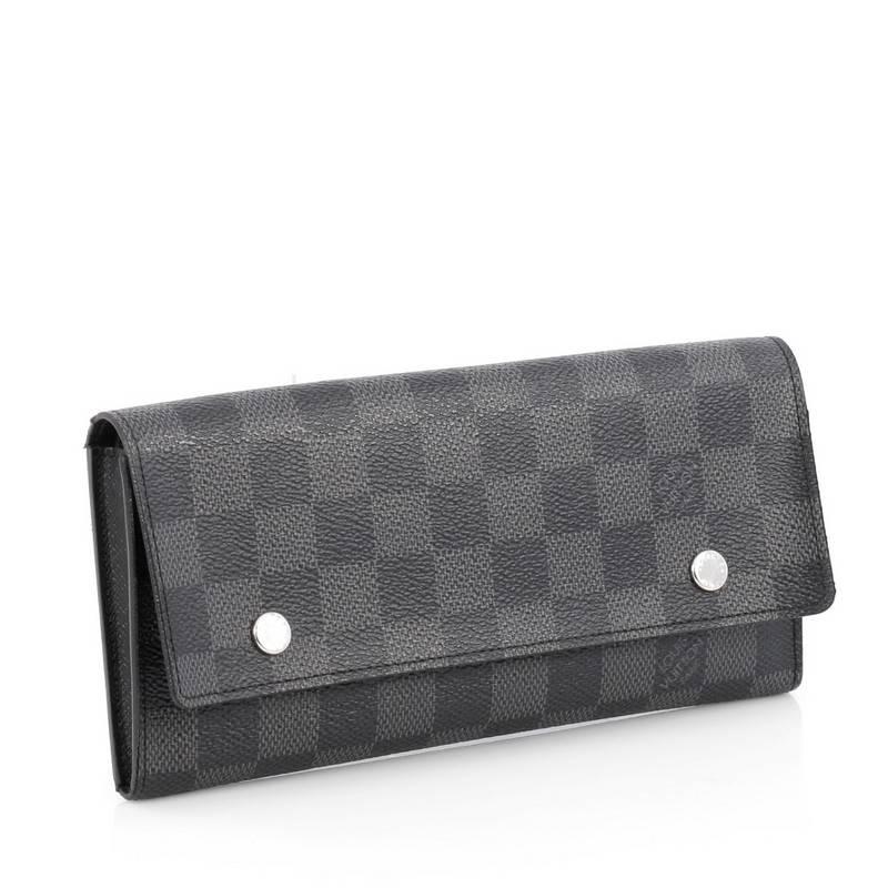 Black Louis Vuitton Adjustable Wallet Damier Graphite