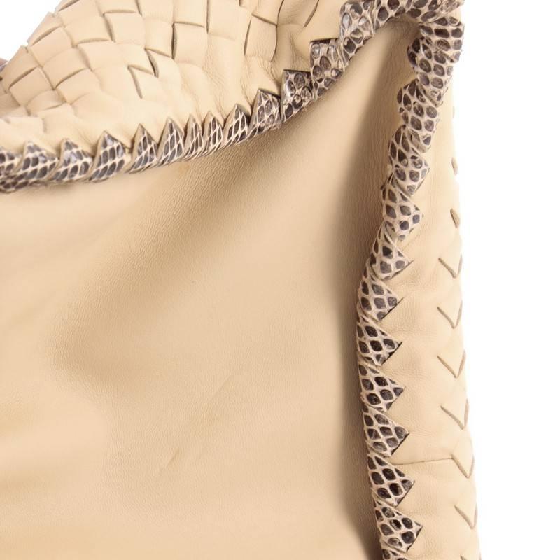 Bottega Veneta Fold Over Convertible Shoulder Bag Leather with Python Medium 3