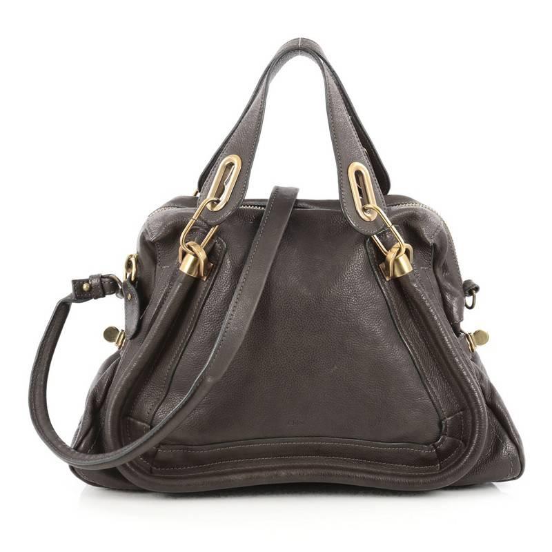 Chloe Paraty Top Handle Bag Leather Medium In Good Condition In NY, NY