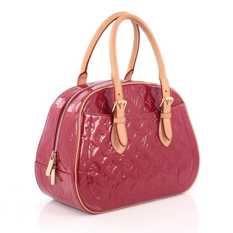 Red Louis Vuitton Summit Drive Handbag Monogram Vernis