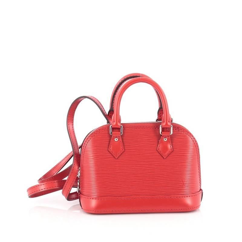 Louis Vuitton  Alma Handbag Epi Leather Nano In Good Condition In NY, NY