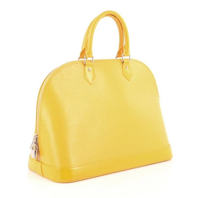 Yellow Louis Vuitton Alma Handbag Epi Leather MM