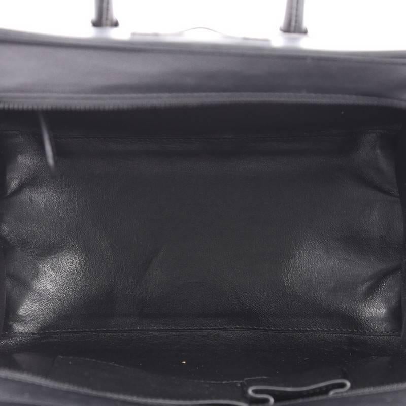Celine Luggage Handbag Woven Leather Mini 1