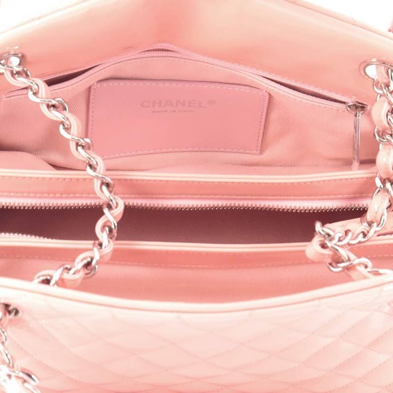 Chanel Just Mademoiselle Handbag Quilted Patent Medium 1