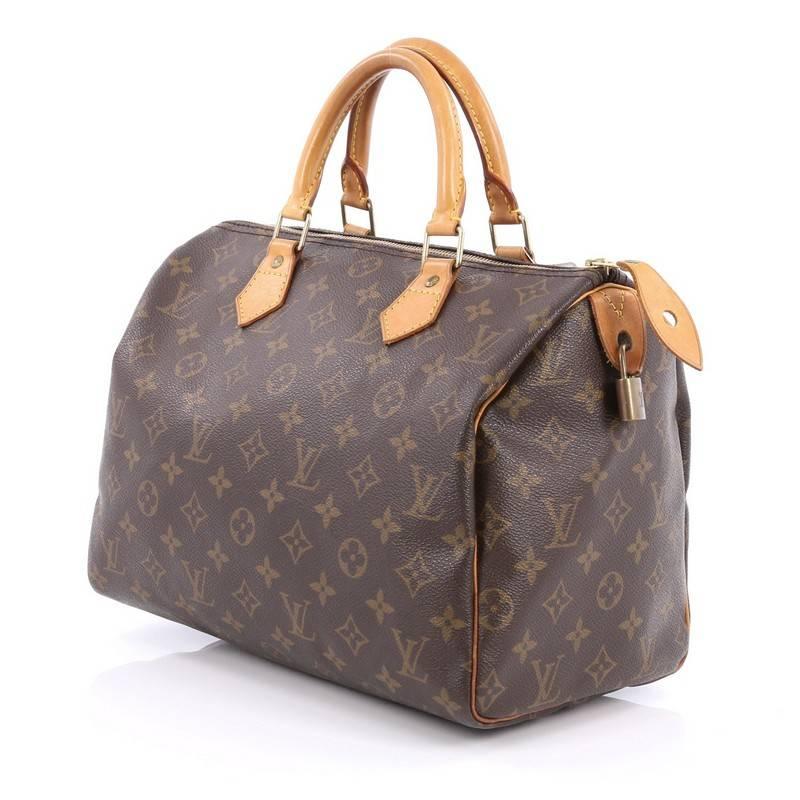 Louis Vuitton Speedy Handbag Monogram Canvas 30 In Good Condition In NY, NY