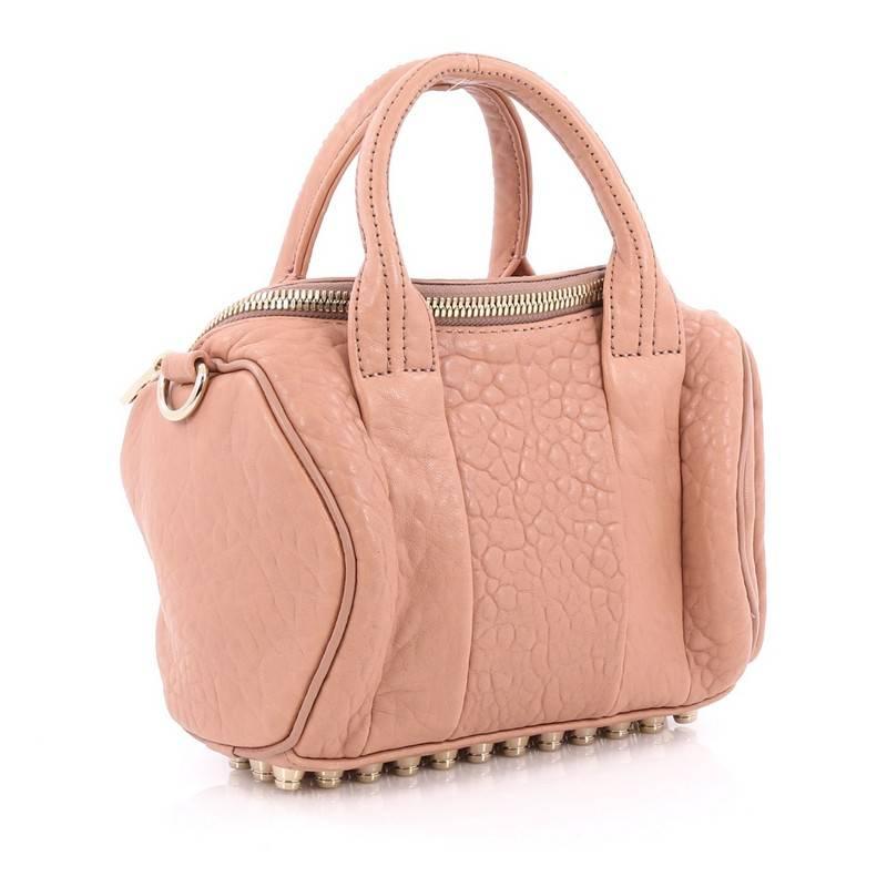 Beige Alexander Wang Rockie Satchel Leather Mini