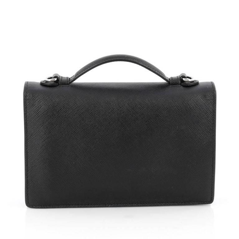 Prada Convertible Sound Bag Vernice Saffiano Leather Mini at 1stDibs