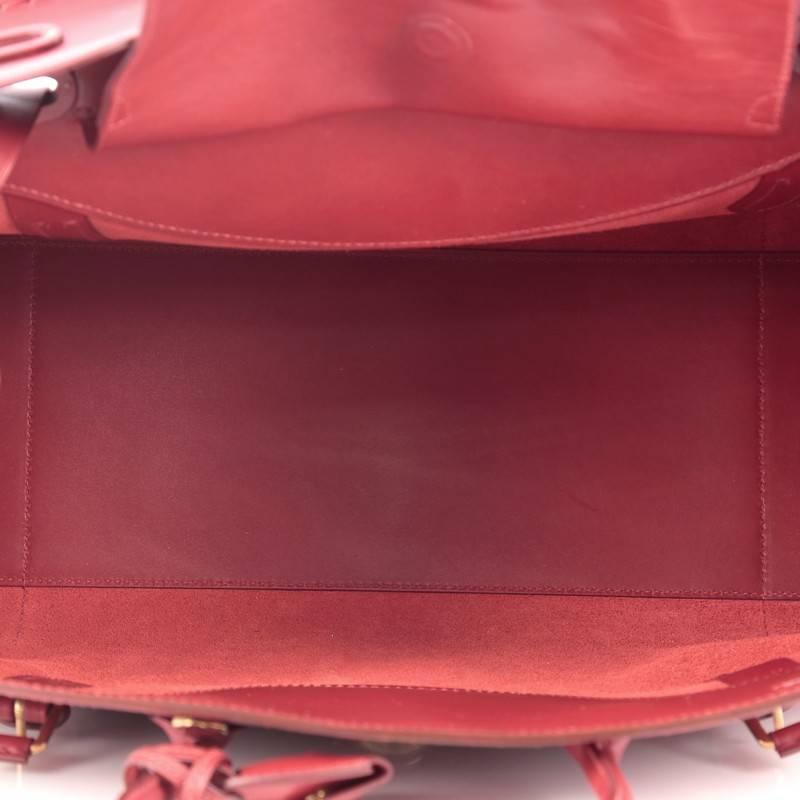 Red Ralph Lauren Collection Soft Ricky Handbag Leather 40