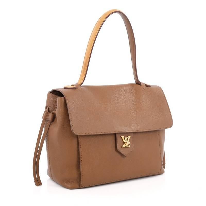 Brown Louis Vuitton Lockme Handbag Leather PM