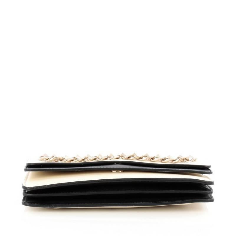 Women's or Men's Valentino Layered Flap Clutch Leather Small