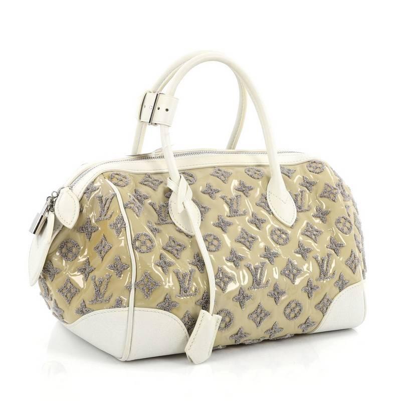 Beige Louis Vuitton Round Speedy Bag Monogram Bouclettes
