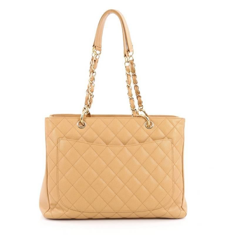 Chanel Grand Shopping Tote Quilted Caviar In Good Condition In NY, NY