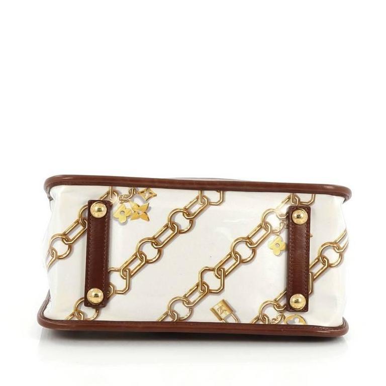 Louis Vuitton White Crystal Vinyl Charms Cabas Tote