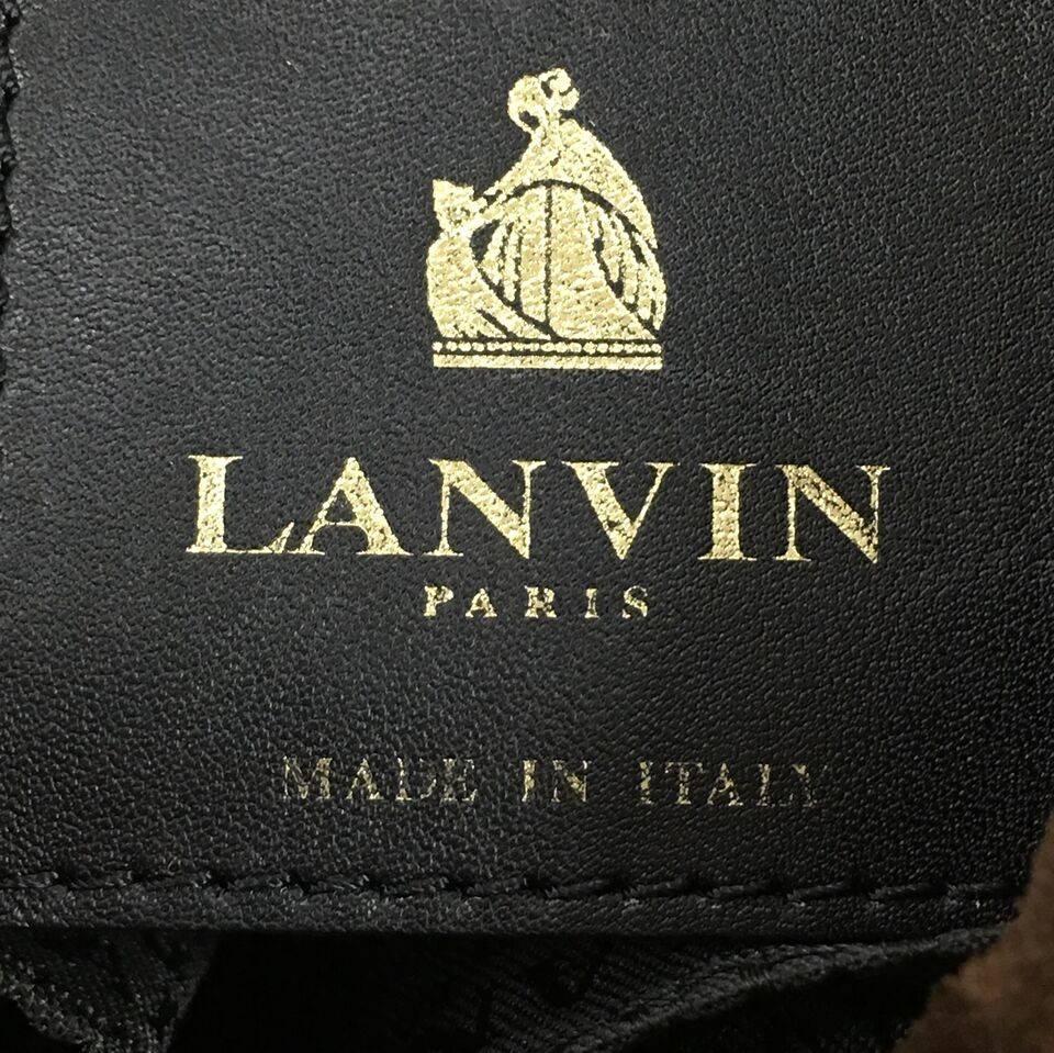 Women's or Men's Lanvin Amalia Bucket Bag Python Embossed Suede Large