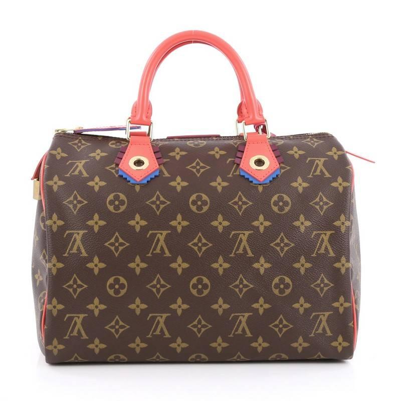 Louis Vuitton Speedy Handbag Limited Edition Totem Monogram Canvas 30 In Good Condition In NY, NY