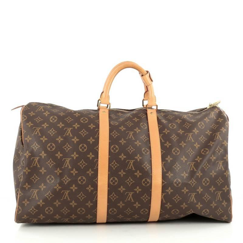 Louis Vuitton Keepall Bag Monogram Canvas 55 In Good Condition In NY, NY