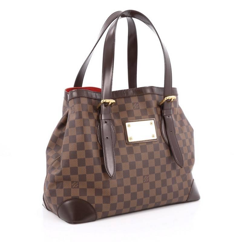 Brown Louis Vuitton Hampstead Handbag Damier MM
