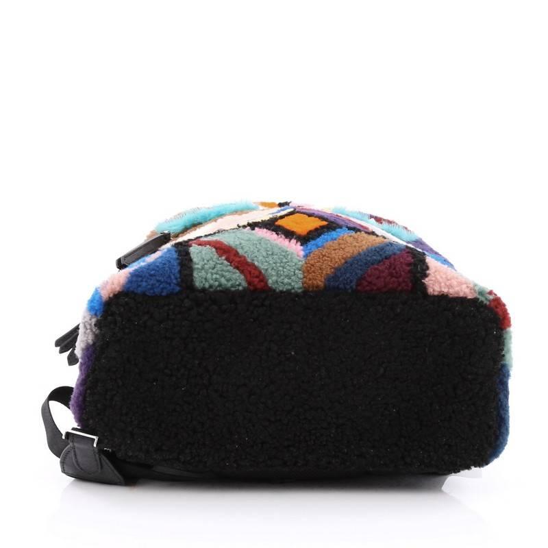 Women's Fendi Bugs Backpack Multicolor Shearling with Fur