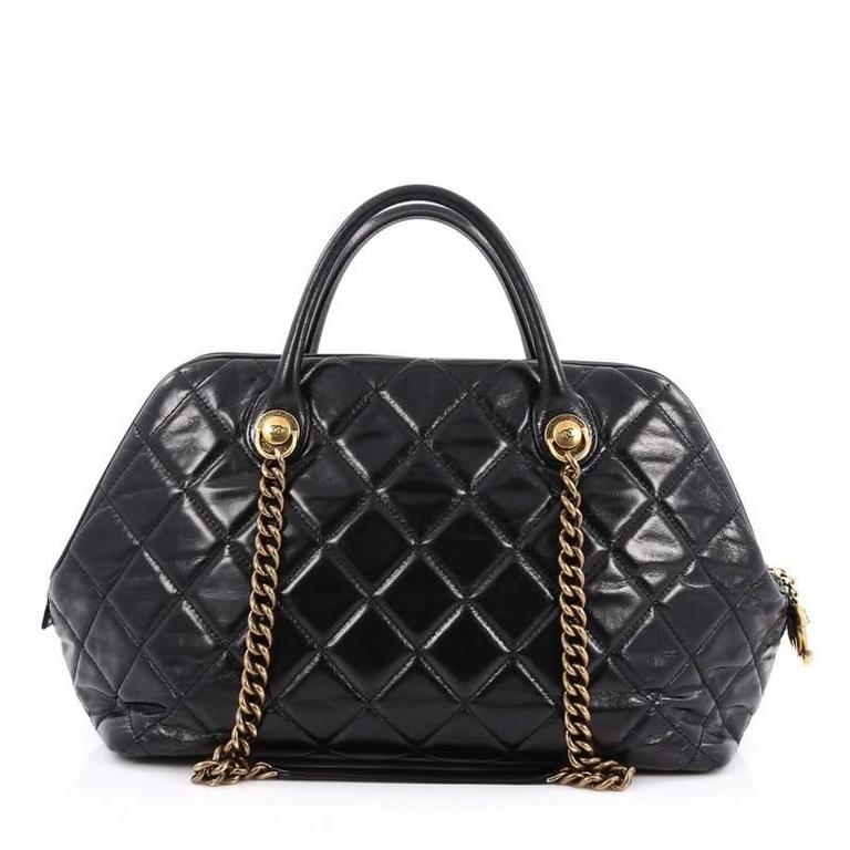 Chanel Castle Rock Bowler Bag Quilted Glazed Calfskin at 1stDibs ...