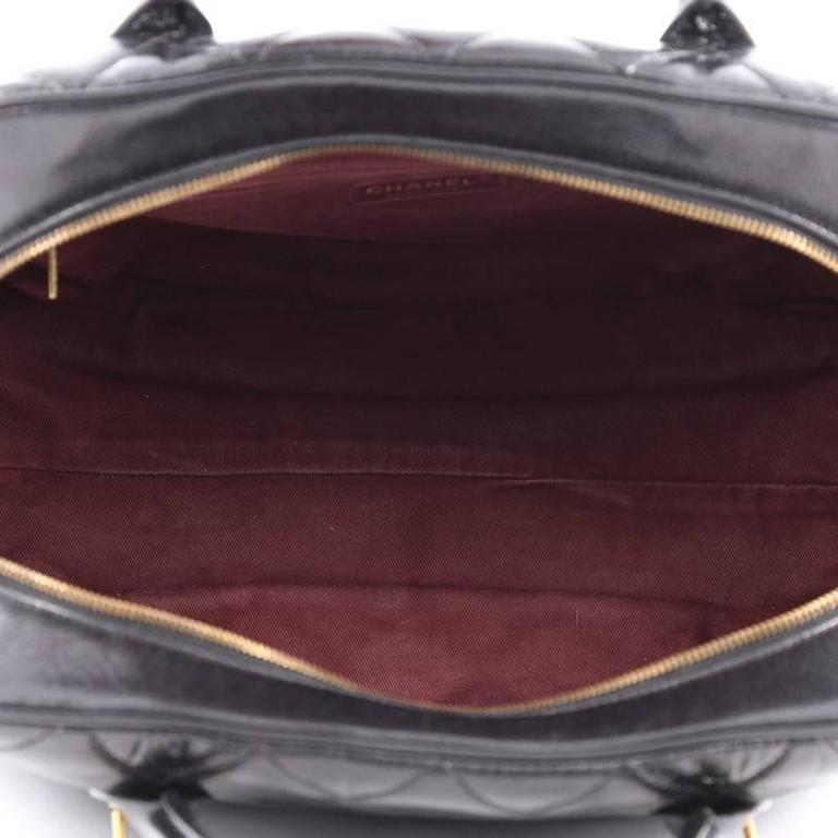 Chanel Castle Rock Bowler Bag Quilted Glazed Calfskin