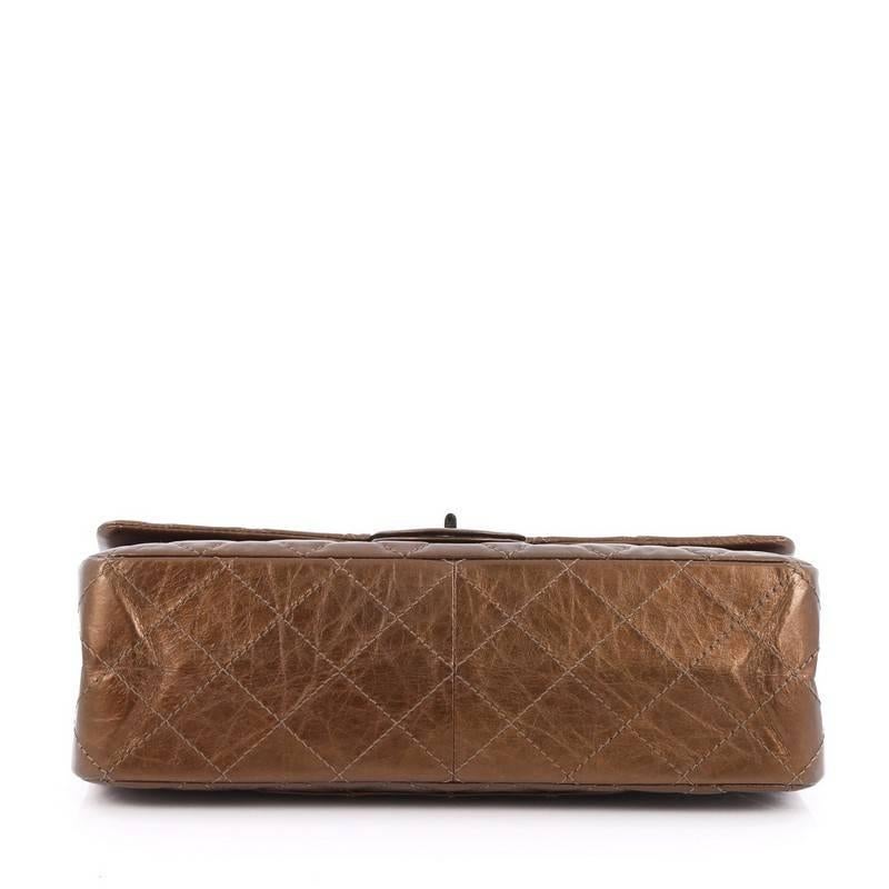 Women's Chanel Reissue 2.55 Handbag Metallic Quilted Aged Calfskin 227