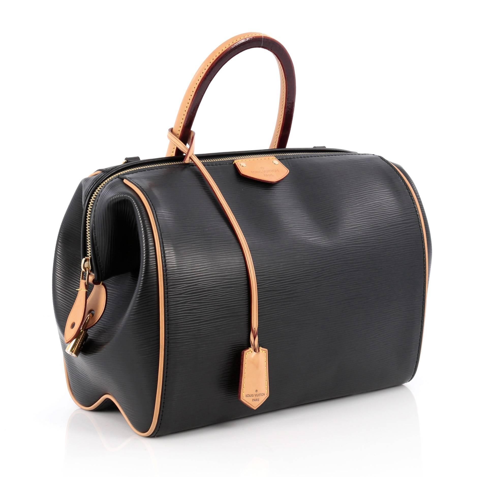 Black Louis Vuitton Doc Handbag Epi Leather PM
