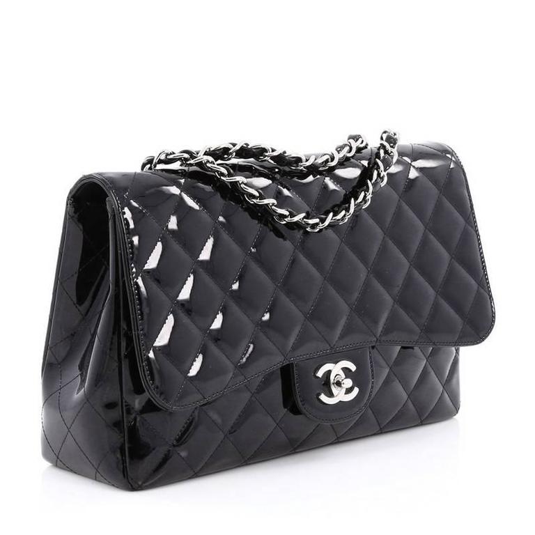 Chanel Classic Single Flap Bag Quilted Patent Jumbo at 1stDibs chanel